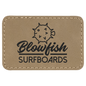3" x 2" Rectangle Light Brown Laserable Leatherette Patch with Adhesive (Sold by Case of 25)
