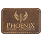3" x 2" Rectangle Rustic/Gold Laserable Leatherette Patch with Adhesive (Sold by Case of 25)