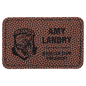 3" x 2" Rectangle Football Laserable Leatherette Patch with Adhesive (Sold by Case of 25)