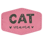 3" x 2" Hex Pink Laserable Leatherette Patch with Adhesive (Sold by Case of 25)