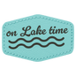 3" x 2" Hex Teal Laserable Leatherette Patch with Adhesive (Sold by Case of 25)
