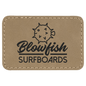 3" x 2" Rectangle Light Brown Laserable Leatherette Patch with Kota Pro Adhesive (Sold by Case of 25)