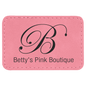 3" x 2" Rectangle Pink Laserable Leatherette Patch with Kota Pro Adhesive (Sold by Case of 25)