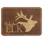 3 1/2" x 2 1/2" Rectangle Rustic/Gold Laserable Leatherette Patch with Adhesive (Sold by Case of 25)