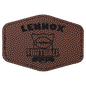 3 1/2" x 2 1/2" Hex Football Laserable Leatherette Patch with Adhesive (Sold by Case of 25)