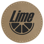 2 1/2" Round Light Brown Laserable Leatherette Patch with Adhesive (Sold by Case of 25)