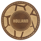 2 1/2" Round Rustic/Gold Laserable Leatherette Patch with Adhesive (Sold by Case of 25)