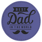 3" Round Purple Laserable Leatherette Patch with Adhesive (Sold by Case of 25)