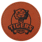 3" Round Basketball Laserable Leatherette Patch with Adhesive (Sold by Case of 25)