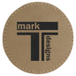 3" Round Light Brown Laserable Leatherette Patch with Kota Pro Adhesive (Sold by Case of 25)