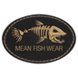 3" x 2" Oval Black/Gold Laserable Leatherette Patch with Adhesive (Sold by Case of 25)