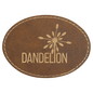 3 1/2" x 2 1/2" Oval Rustic/Gold Laserable Leatherette Patch with Adhesive (Sold by Case of 25)