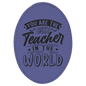 3 1/2" x 2 1/2" Oval Purple Laserable Leatherette Patch with Adhesive (Sold by Case of 25)