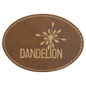 3 1/2" x 2 1/2" Oval Rustic/Gold Laserable Leatherette Patch with Kota Pro Adhesive (Sold by Case of 25)