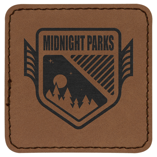 2 1/2" x 2 1/2" Dark Brown Laserable Leatherette Patch with Adhesive (Sold by Case of 25)