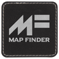 2 1/2" x 2 1/2" Square Black/Silver Laserable Leatherette Patch with Kota Pro Adhesive (Sold by Case of 25)