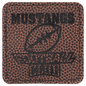 2 1/2" x 2 1/2" Square Football Laserable Leatherette Patch with Kota Pro Adhesive (Sold by Case of 25)