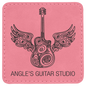 3" x 3" Square Pink Laserable Leatherette Patch with Adhesive (Sold by Case of 25)