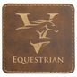 3" x 3" Square Rustic/Gold Laserable Leatherette Patch with Adhesive (Sold by Case of 25)