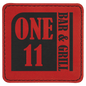 3" x 3" Square Red Laserable Leatherette Patch with Adhesive (Sold by Case of 25)