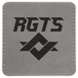 3" x 3" Square Gray Laserable Leatherette Patch with Kota Pro Adhesive (Sold by Case of 25)