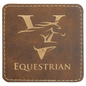 3" x 3" Square Rustic/Gold Laserable Leatherette Patch with Kota Pro Adhesive (Sold by Case of 25)