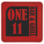 3" x 3" Square Red Laserable Leatherette Patch with Kota Pro Adhesive (Sold by Case of 25)