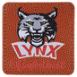 3" x 3" Square Basketball Laserable Leatherette Patch with Kota Pro Adhesive (Sold by Case of 25)