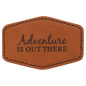 3" x 2" Hex Rawhide Laserable Leatherette Patch with Kota Pro Adhesive (Sold by Case of 25)