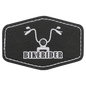 3" x 2" Hex Black/Silver Laserable Leatherette Patch with Kota Pro Adhesive (Sold by Case of 25)