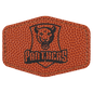 3" x 2" Hex Basketball Laserable Leatherette Patch with Kota Pro Adhesive (Sold by Case of 25)