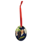 2 1/4" x 3" Oval Sublimatable Acrylic Ornament with Red Ribbon (Sold by Case of 10)