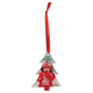 3" x 4" Tree Sublimatable Acrylic Ornament with Red Ribbon (Sold by Case of 10)