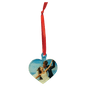 3" Heart Sublimatable Acrylic Ornament with Red Ribbon (Sold by Case of 10)