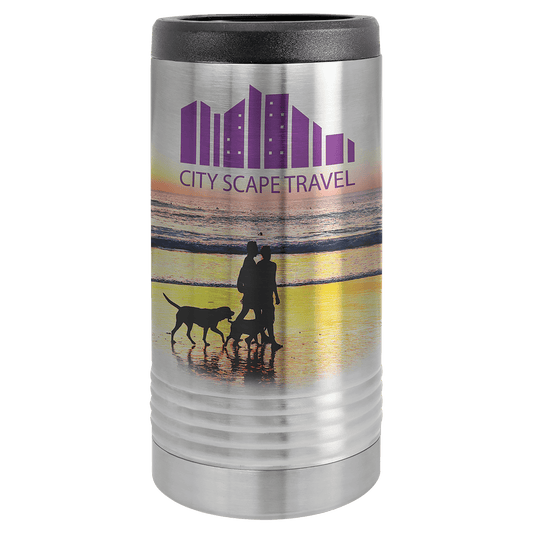 Stainless Steel Sublimatable Polar Camel Slim Beverage Holder (Sold by Case of 24)