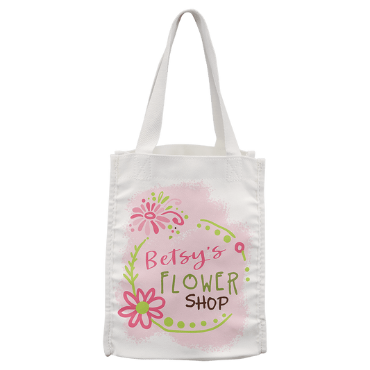 8" x 10" White Canvas Gift Bag with 3" Gusset (Sold by Case of 10)