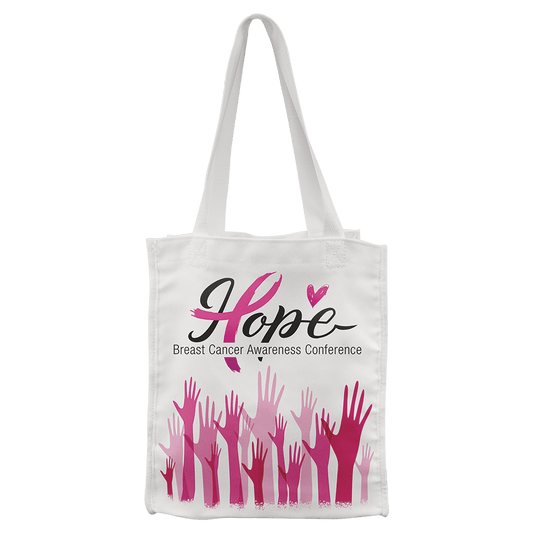 10" x 12" White Canvas Gift Bag with 5 1/2" Gusset (Sold by Case of 10)