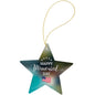 Subli-Tru Star Ornament with Gold String (Sold by Case of 25)