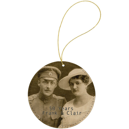Subli-Tru Round Ornament with Gold String (Sold by Case of 25)