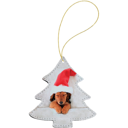 Subli-Tru Tree Ornament with Gold String (Sold by Case of 25)
