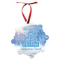 3" x 3" Gloss White Unisub Aluminum London Ornament, 2-sided (Sold by Case of 50)