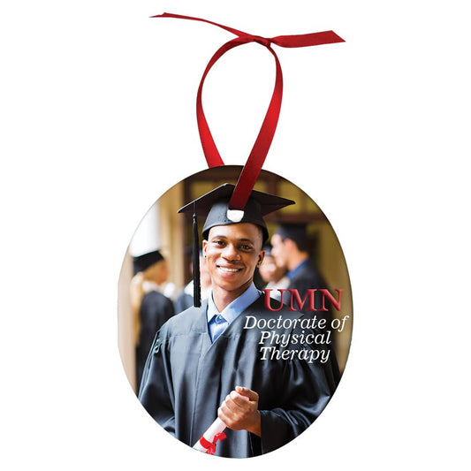 2.35" x 3" Gloss White Unisub Aluminum Oval Ornament, 2-sided (Sold by Case of 50)