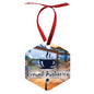 2.6" x 3" Gloss White Unisub Aluminum Hexagon Ornament, 2-sided (Sold by Case of 50)