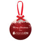 3" x 3.37" Gloss White Unisub Aluminum Ball Ornament, 2-sided (Sold by Case of 50)