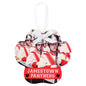 3.7" x 3.5" Gloss White Unisub Aluminum Paw Print Ornament, 2-sided (Sold by Case of 50)