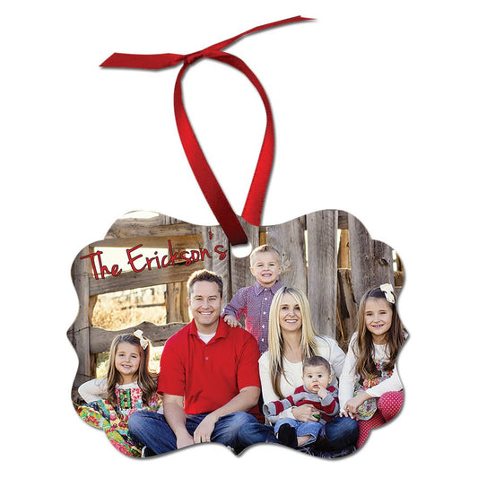 3.95" x 2.76" Semi-Gloss White Unisub Aluminum Benelux Ornament, 1-Sided (Sold by Case of 50)