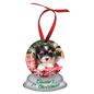 3.75" x 3" 2 Sided Gloss White Aluminum Snow Globe Ornament (Sold by Case of 50)