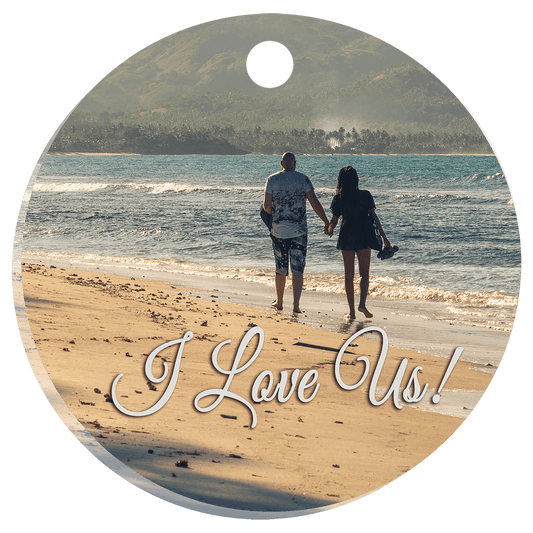 3.12 Diameter White Unisub Round Acrylic Ornament, 1-Sided (Ribbon/Hanger Not Included (Sold by Case of 25)