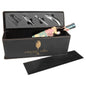 Black/Gold Laserable Leatherette Single Wine Box with Tools (Sold by Case of 2)