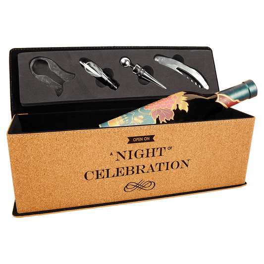 Cork Single Wine Box with Tools (Sold by Case of 2)